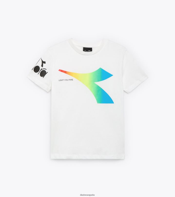 jb.t-shirt ss fregio acuarela 8T8H4Z880 papiro blanco Niños Diadora vestir