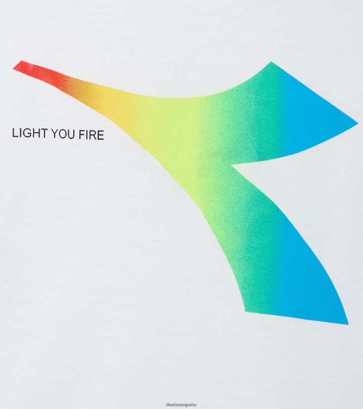 jb.t-shirt ss fregio acuarela 8T8H4Z880 papiro blanco Niños Diadora vestir