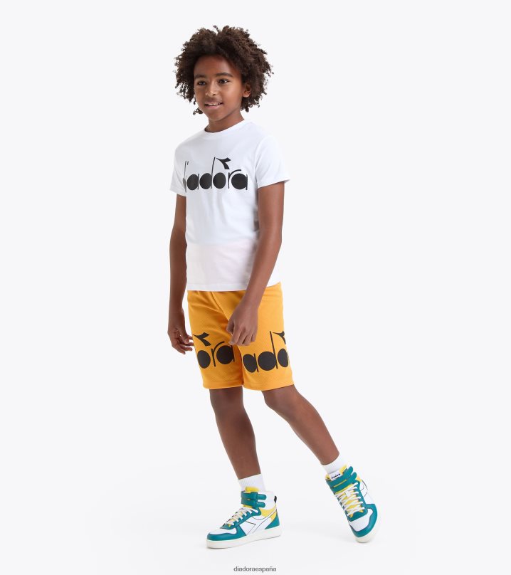 jb.t-shirt ss logo acuarela 8T8H4Z894 papiro blanco Niños Diadora vestir