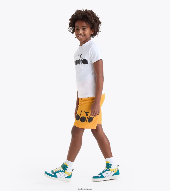 jb.t-shirt ss logo acuarela 8T8H4Z894 papiro blanco Niños Diadora vestir