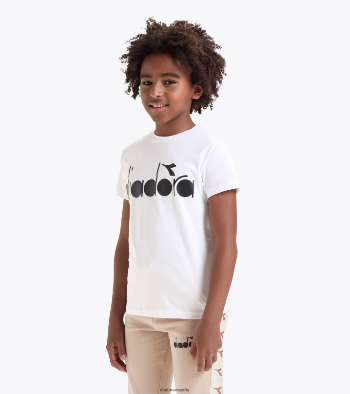 jb.t-shirt ss logo naturaleza 8T8H4Z877 papiro blanco Niños Diadora vestir