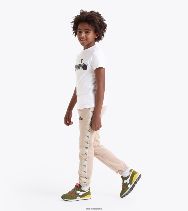 jb.t-shirt ss logo naturaleza 8T8H4Z877 papiro blanco Niños Diadora vestir