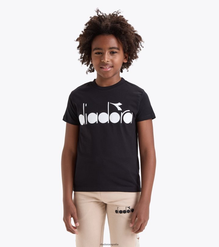 jb.t-shirt ss logo naturaleza 8T8H4Z878 negro Niños Diadora vestir