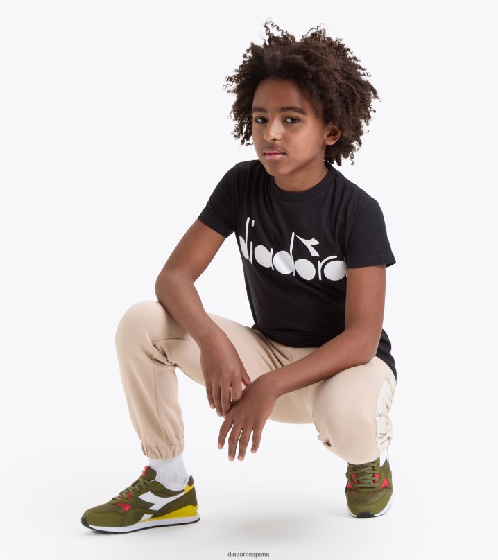 jb.t-shirt ss logo naturaleza 8T8H4Z878 negro Niños Diadora vestir