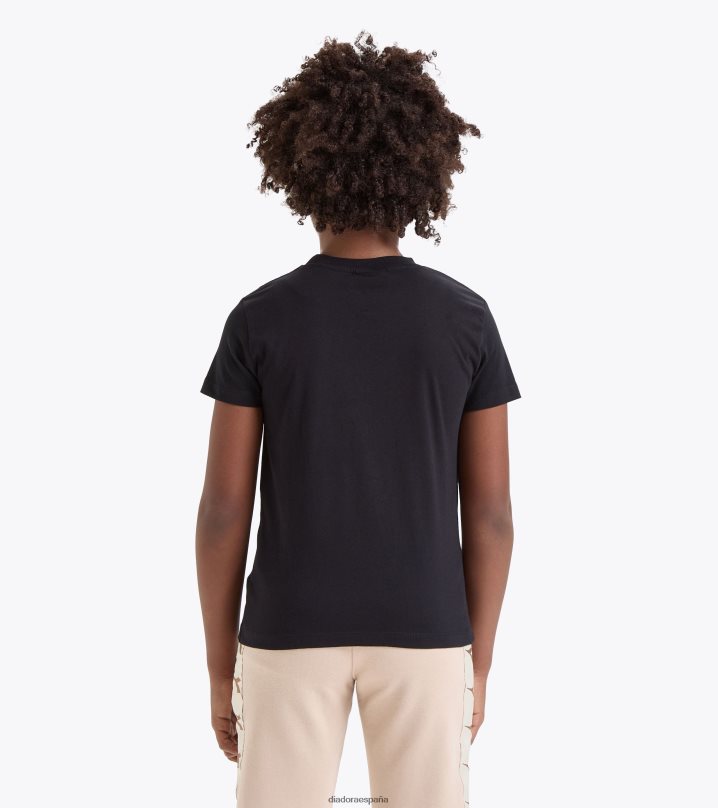 jb.t-shirt ss logo naturaleza 8T8H4Z878 negro Niños Diadora vestir