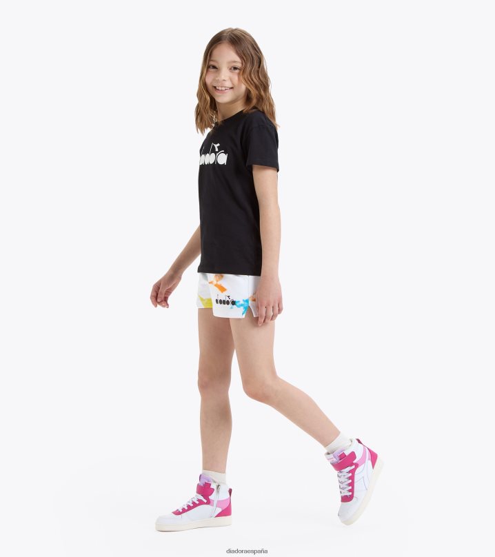 jg.t-shirt ss acuarela 8T8H4Z850 negro chicas Diadora vestir