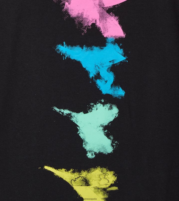 jg.t-shirt ss acuarela 8T8H4Z850 negro chicas Diadora vestir