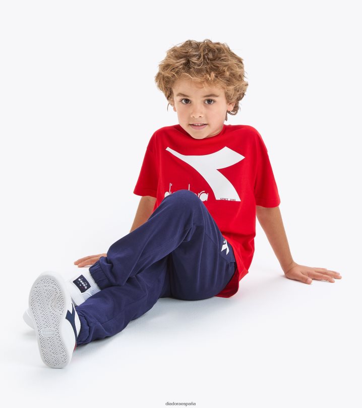 ju.camiseta ss bl 8T8H4Z969 rojo carmín chicas Diadora vestir