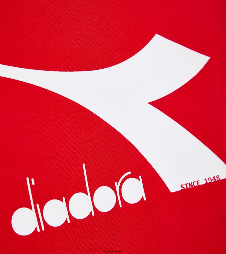 ju.camiseta ss bl 8T8H4Z969 rojo carmín chicas Diadora vestir
