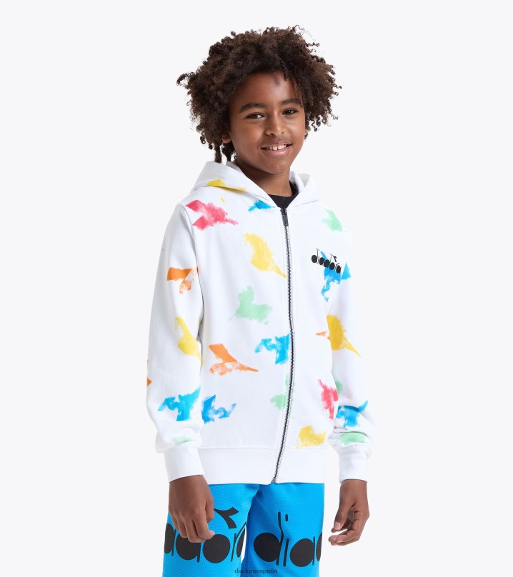 jb.hoodie fz acuarela 8T8H4Z753 papiro blanco Niños Diadora vestir