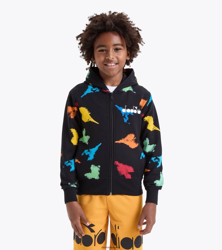 jb.hoodie fz acuarela 8T8H4Z754 negro Niños Diadora vestir