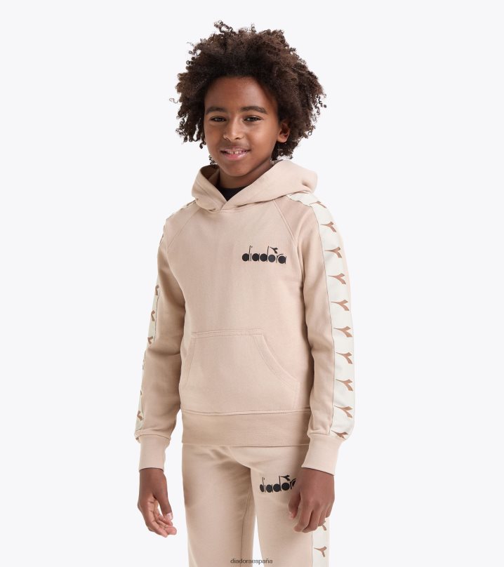 jb.hoodie naturaleza 8T8H4Z758 marfil beis Niños Diadora vestir
