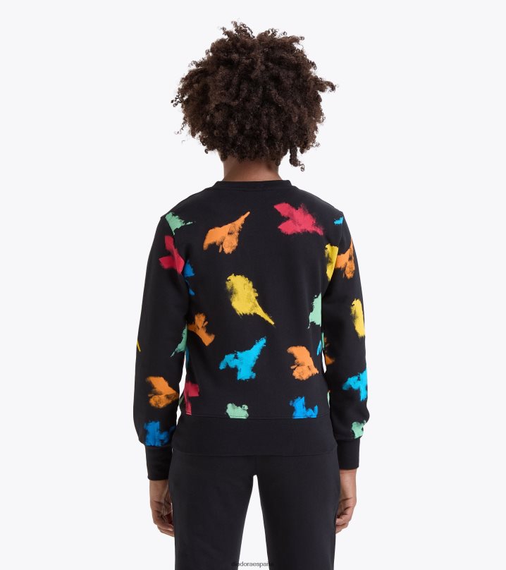 jb.sudadera crew color agua 8T8H4Z761 negro Niños Diadora vestir