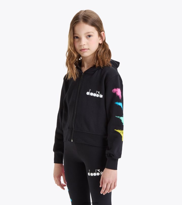 jg.hoodie fz cultivo acuarela 8T8H4Z759 negro chicas Diadora vestir