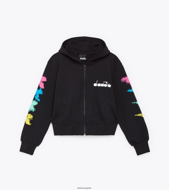 jg.hoodie fz cultivo acuarela 8T8H4Z759 negro chicas Diadora vestir
