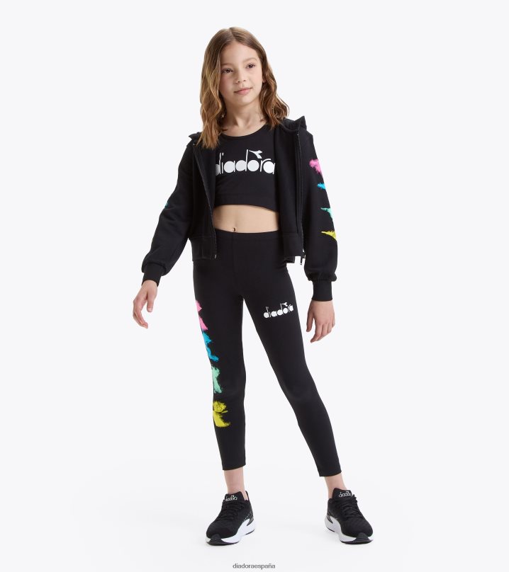 jg.hoodie fz cultivo acuarela 8T8H4Z759 negro chicas Diadora vestir