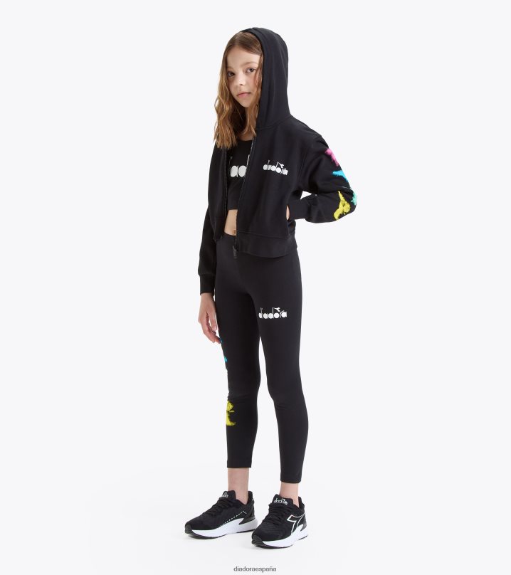 jg.hoodie fz cultivo acuarela 8T8H4Z759 negro chicas Diadora vestir