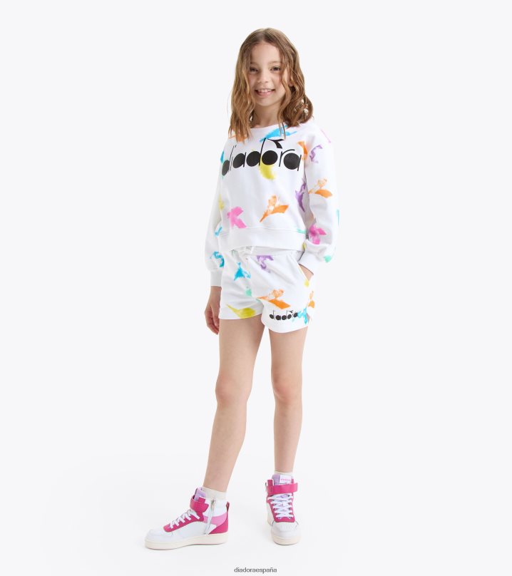 jg. sudadera crew color agua 8T8H4Z757 papiro blanco chicas Diadora vestir