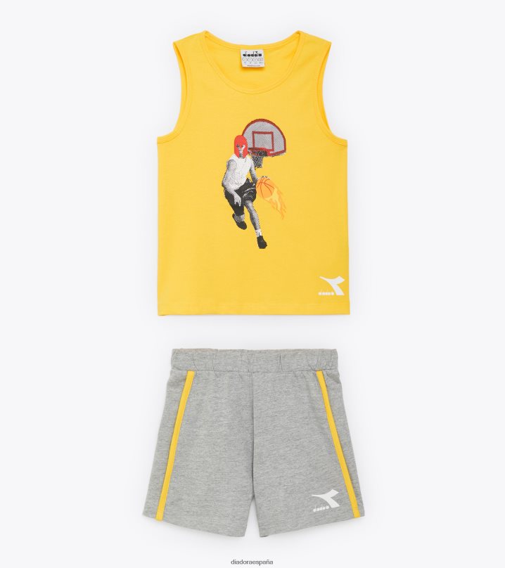 jb.set sl deporte arte 8T8H4Z939 amarillo vibrante Niños Diadora vestir