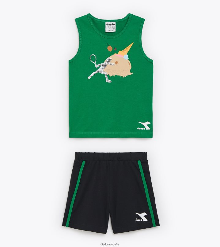 jb.set sl deporte arte 8T8H4Z940 verde alegre Niños Diadora vestir