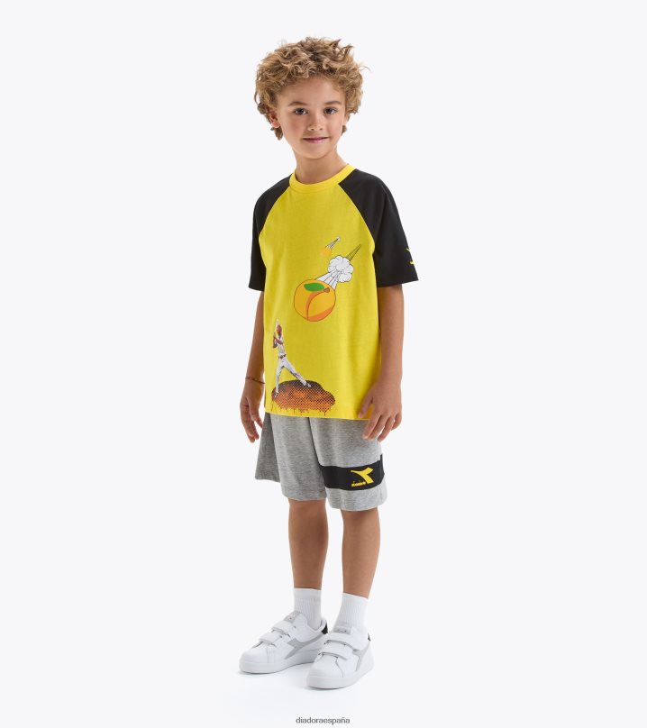 jb.set ss arte deportivo 8T8H4Z913 amarillo vibrante Niños Diadora vestir