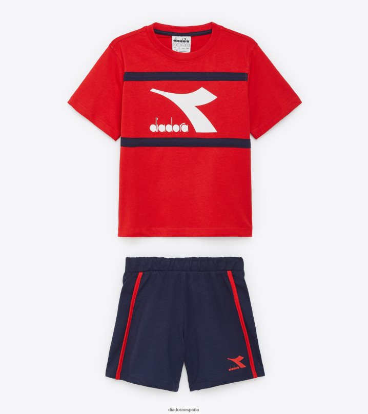 jb.set ss arte deportivo 8T8H4Z917 rojo carmín Niños Diadora vestir