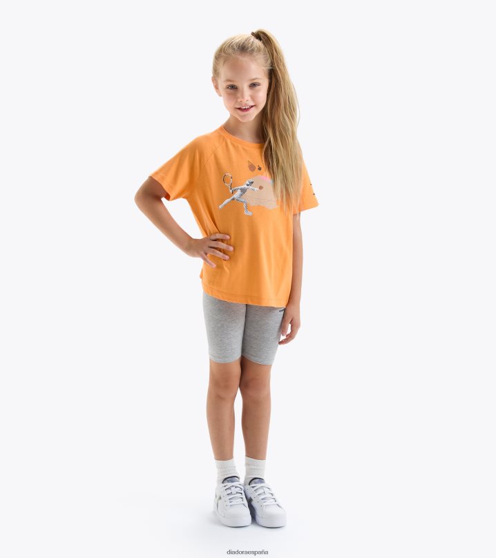 jg.set ss arte deportivo 8T8H4Z958 naranja mandarina chicas Diadora vestir