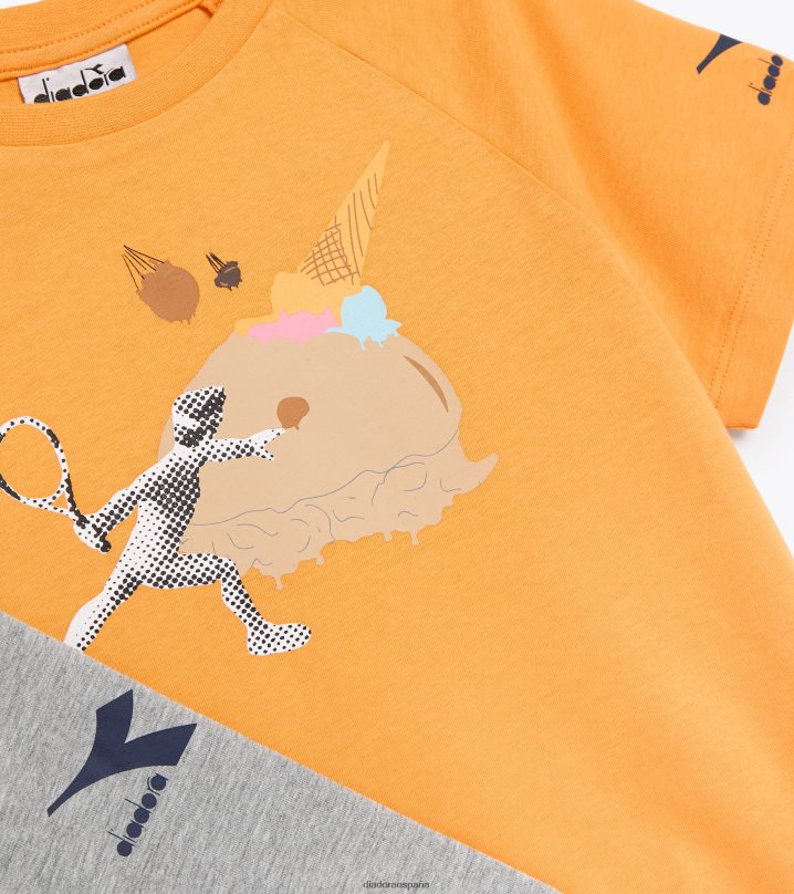 jg.set ss arte deportivo 8T8H4Z958 naranja mandarina chicas Diadora vestir