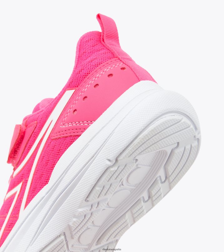 francotirador jr 8T8H4Z853 rosa flúor/blanco niños Diadora zapatos