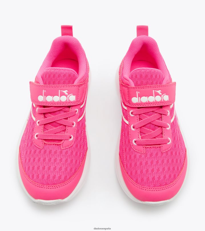 francotirador jr 8T8H4Z853 rosa flúor/blanco niños Diadora zapatos