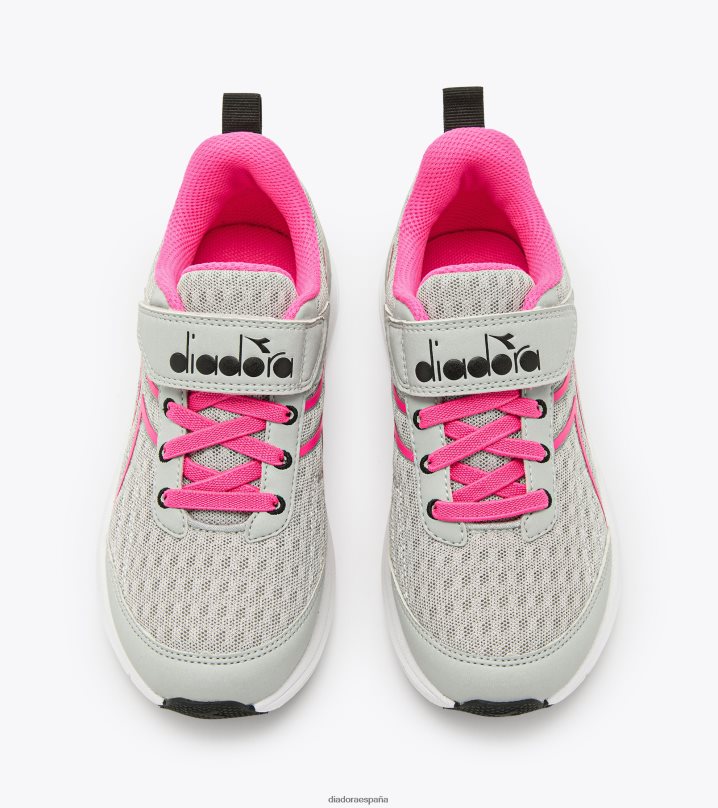 francotirador jr 8T8H4Z854 plata dd/rosa fluo niños Diadora zapatos