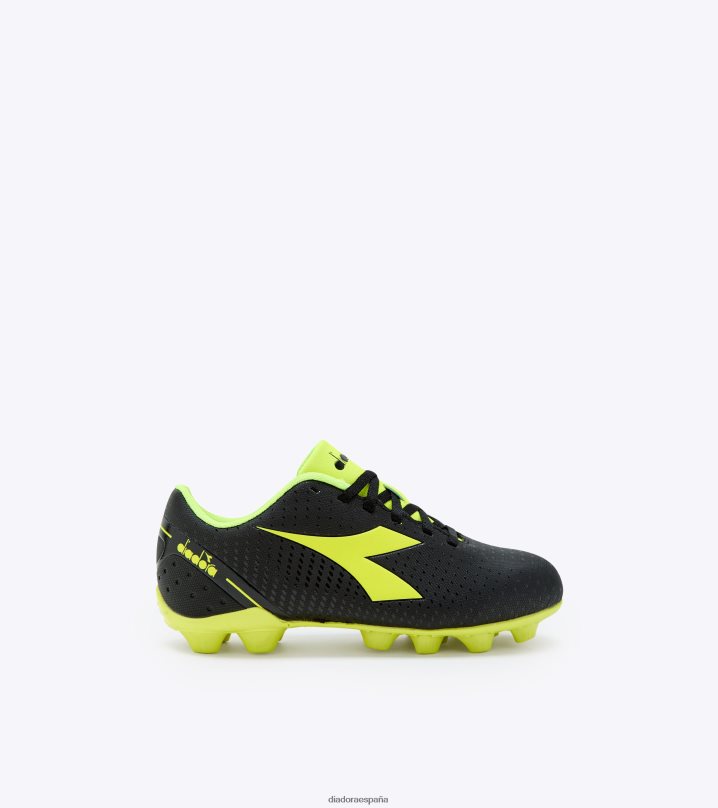 pichichi 5 md jr 8T8H4Z819 negro/amarillo fluo diadora niños Diadora zapatos