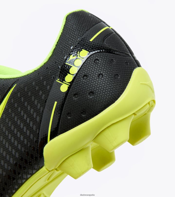 pichichi 5 md jr 8T8H4Z819 negro/amarillo fluo diadora niños Diadora zapatos