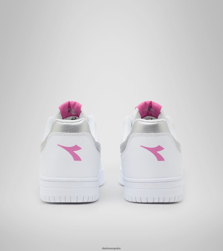 Raptor baja gs 8T8H4Z785 plata blanca niños Diadora zapatos