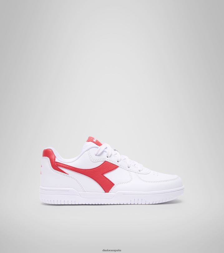Raptor baja gs 8T8H4Z786 blanco/rojo aurora niños Diadora zapatos