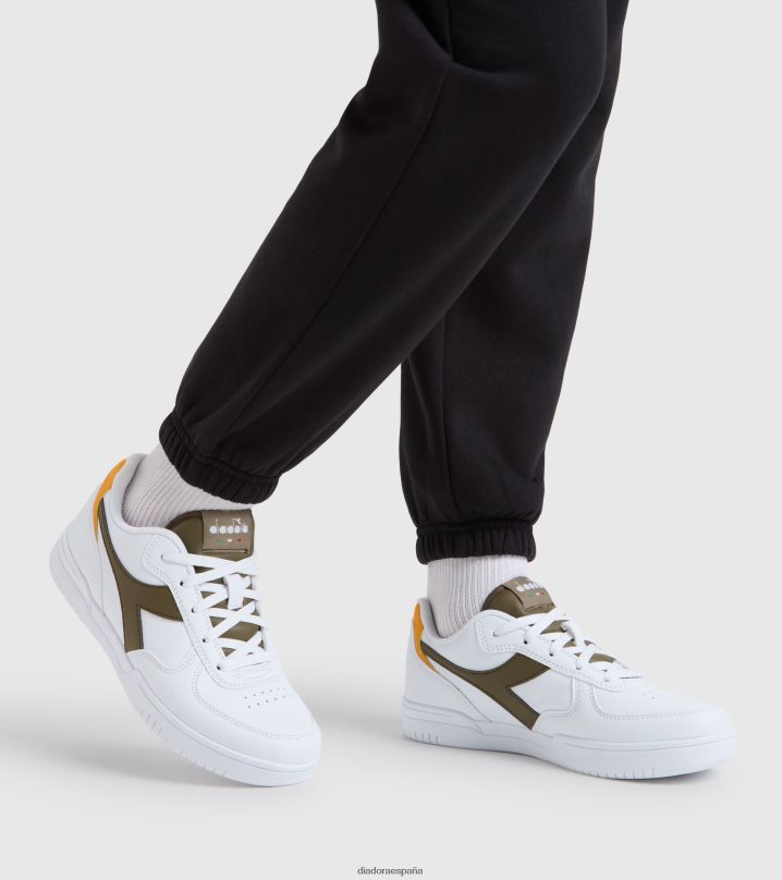 Raptor baja gs 8T8H4Z791 blanco/oliva oscuro niños Diadora zapatos