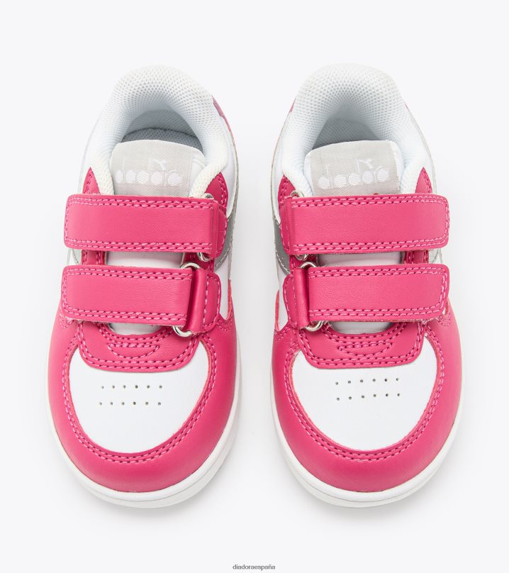 Raptor baja td 8T8H4Z867 milenrama rosa/plata niños Diadora zapatos