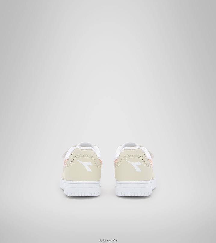Raptor baja td 8T8H4Z869 hueso blanco/tostado rosa pastel niños Diadora zapatos