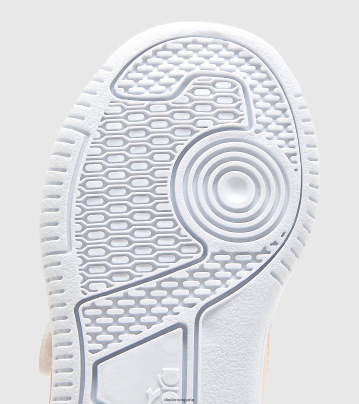 Raptor baja td 8T8H4Z869 hueso blanco/tostado rosa pastel niños Diadora zapatos