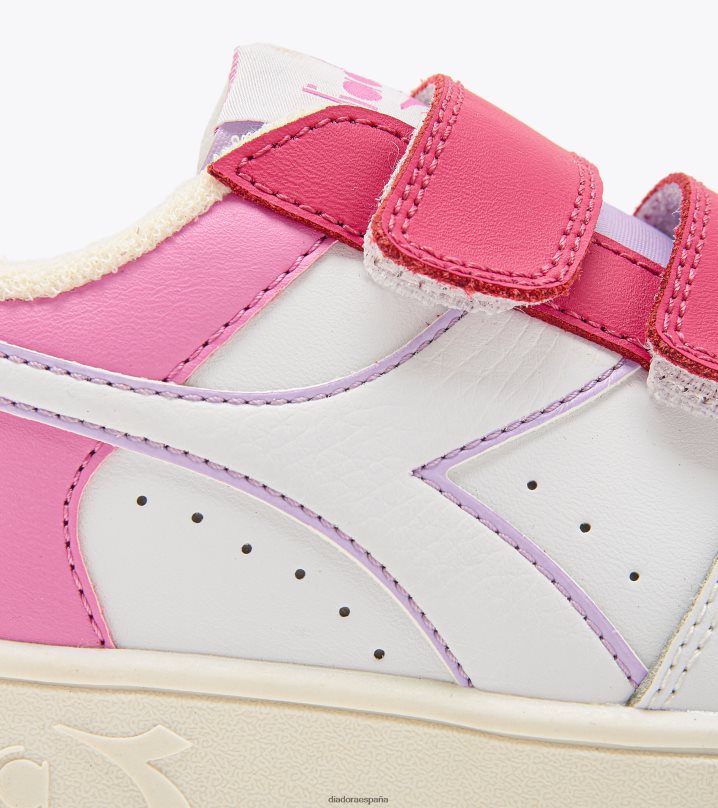 canasta mágica baja pd 8T8H4Z782 milenrama rosa/blanco niños Diadora zapatos