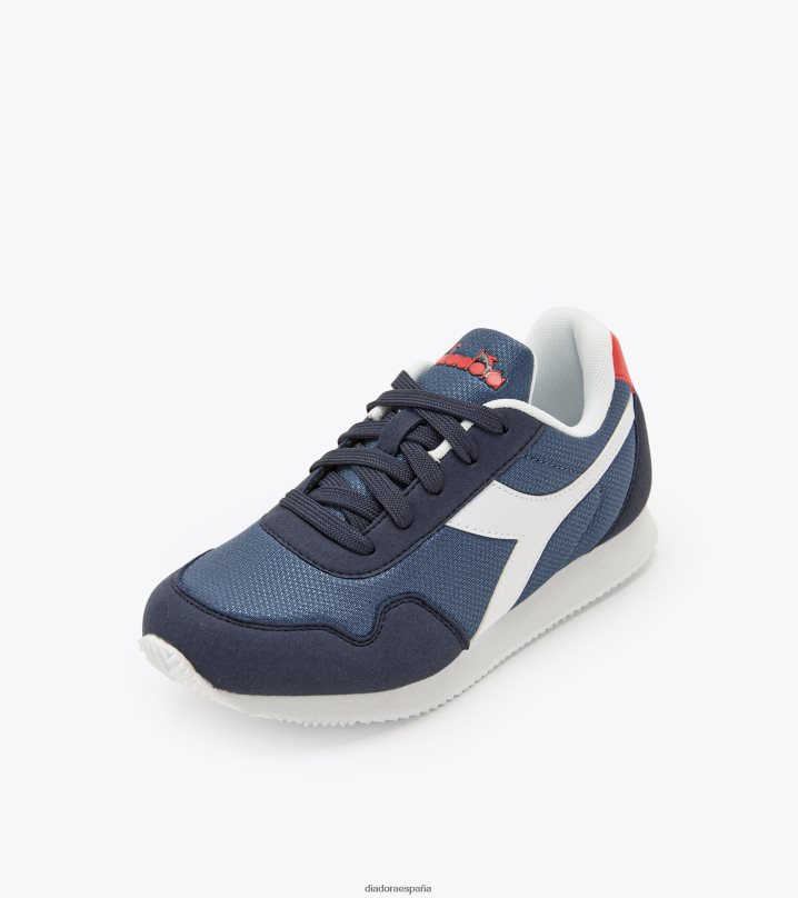 carrera simple gs 8T8H4Z826 alférez azul niños Diadora zapatos