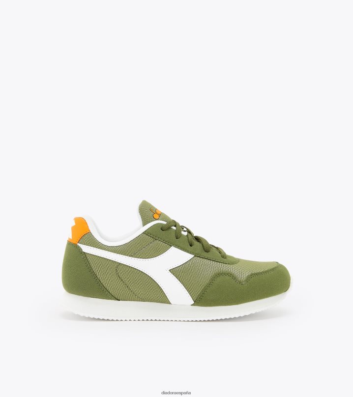 carrera simple gs 8T8H4Z828 hongo verde niños Diadora zapatos
