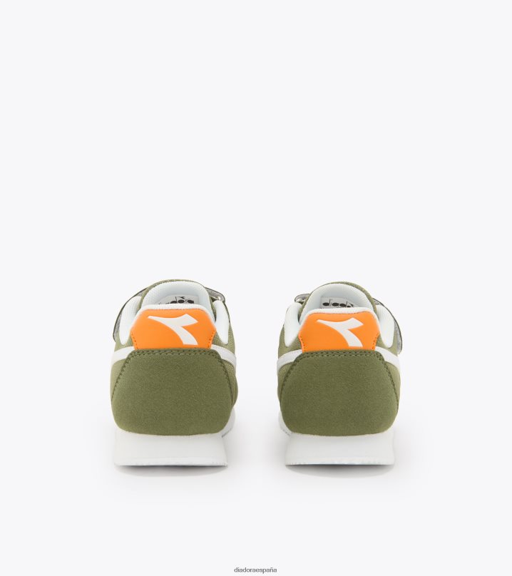 carrera simple pd 8T8H4Z860 hongo verde niños Diadora zapatos