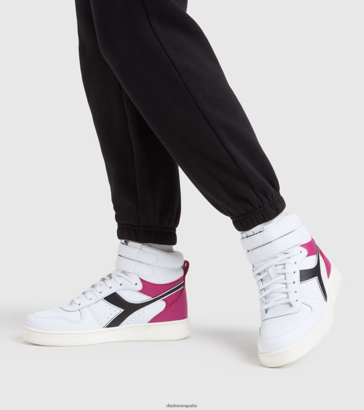 cesta mágica mid gs 8T8H4Z770 blanco/rubor crema/negro niños Diadora zapatos