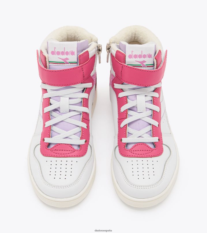 cesta mágica mid ps 8T8H4Z777 milenrama rosa/blanco niños Diadora zapatos