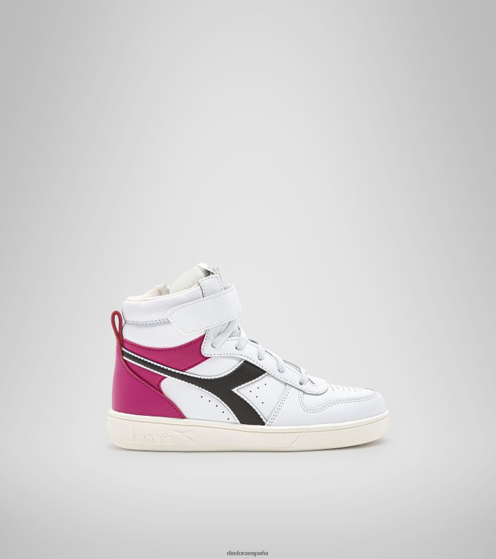 cesta mágica mid ps 8T8H4Z778 blanco/rubor crema/negro niños Diadora zapatos