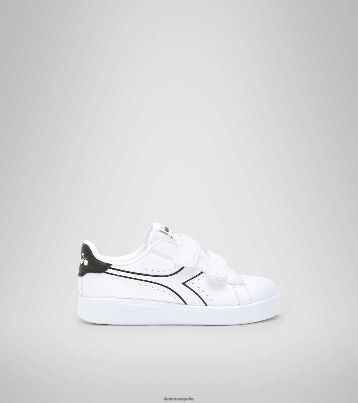 juego p p p 8T8H4Z883 blanco negro niños Diadora zapatos