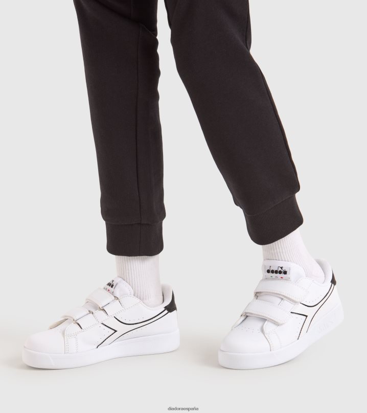 juego p p p 8T8H4Z883 blanco negro niños Diadora zapatos