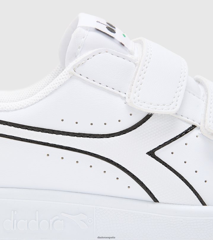 juego p p p 8T8H4Z883 blanco negro niños Diadora zapatos