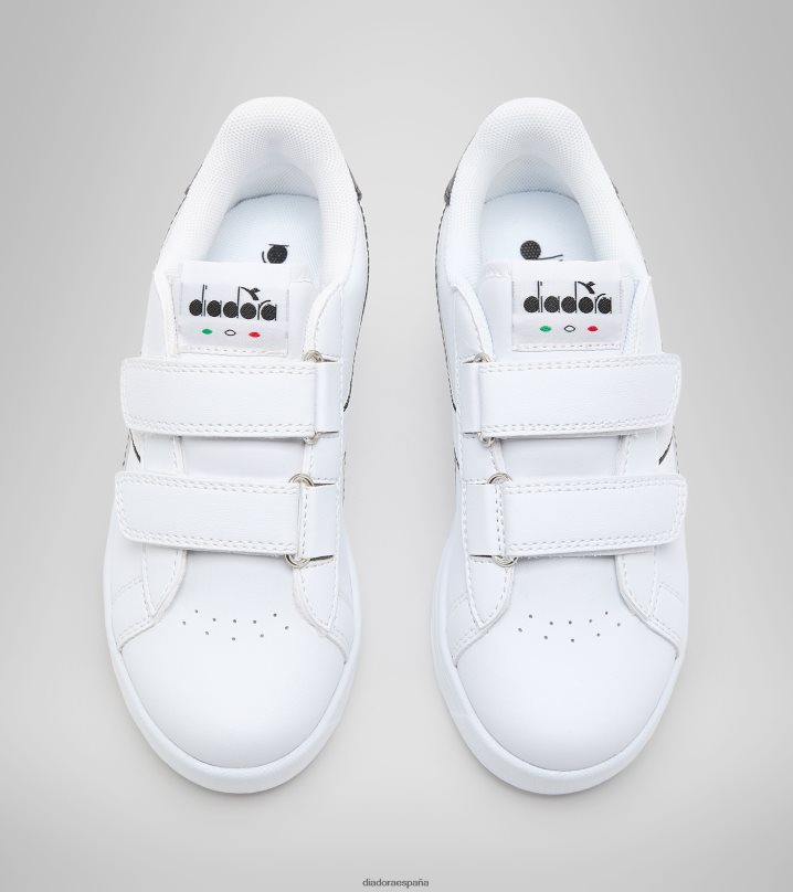 juego p p p 8T8H4Z883 blanco negro niños Diadora zapatos